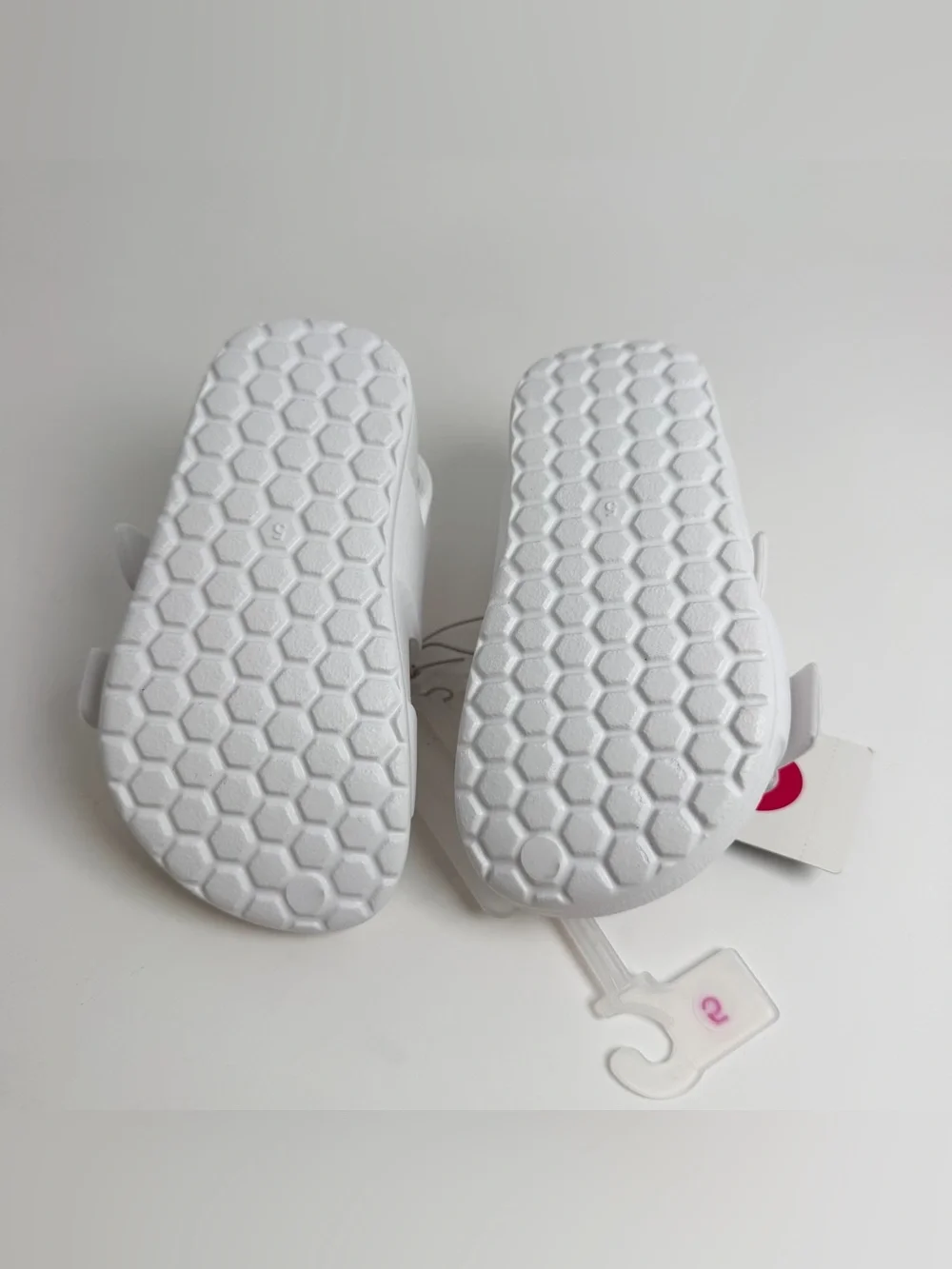 Cat & Jack White Kids Double-Strap Sandals with Clear Buckles